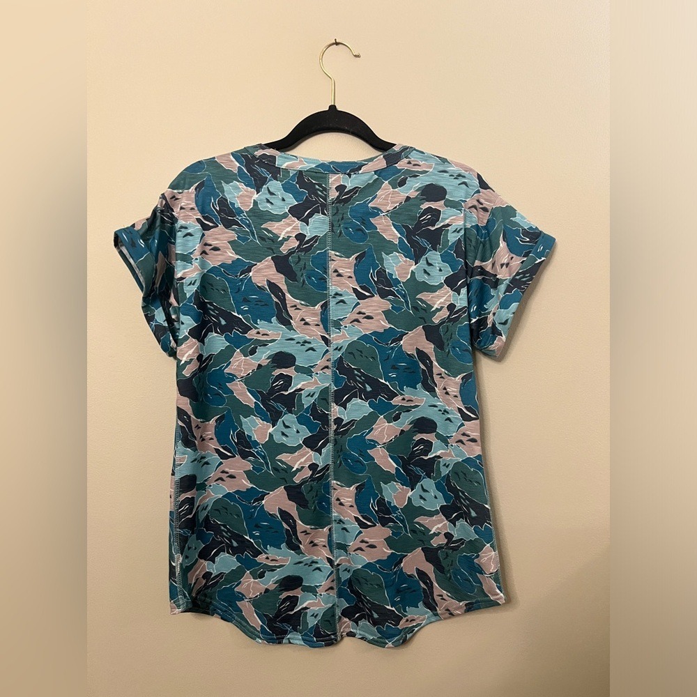 L.L. Bean Streamside T-Shirt Green Teal Women Size Small - Picture 5 of 6